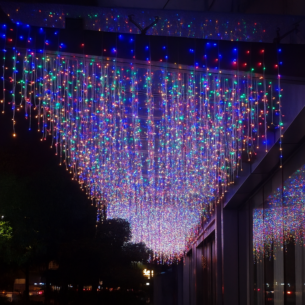Luces de Hadas LED Carámbano para Exterior – Efecto en Cascada Navideño