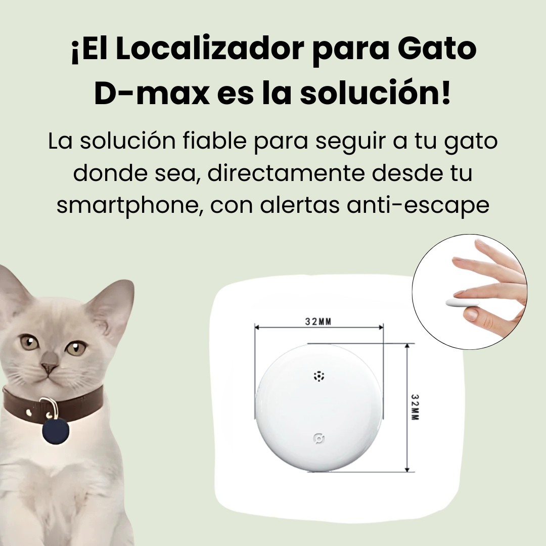 Localizador GPS para Gato Discreto – Seguimiento Global con Apple & Android Find My – Sin Cuotas Mensuales