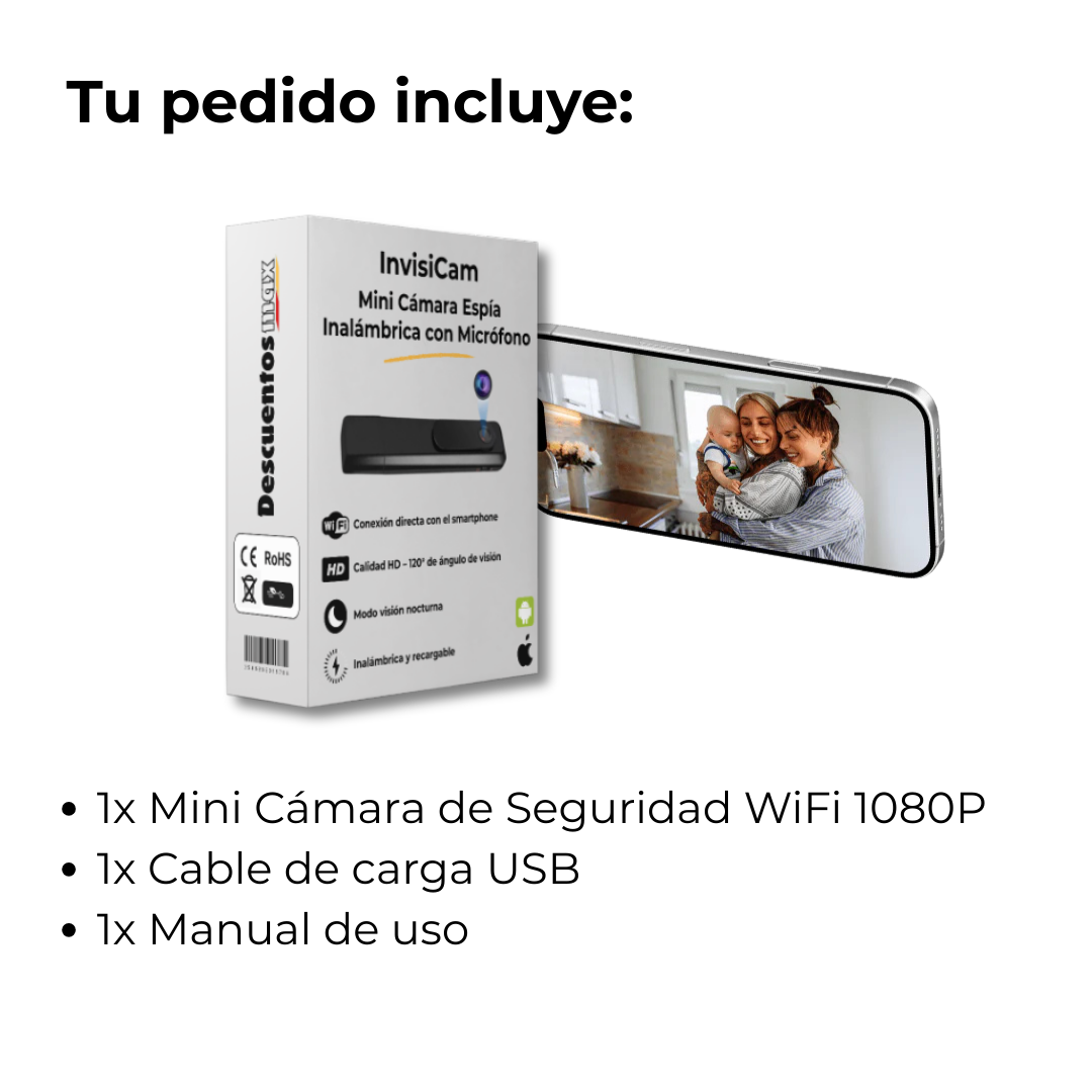 Mini Cámara de Vigilancia Inalámbrica – InvisiCam