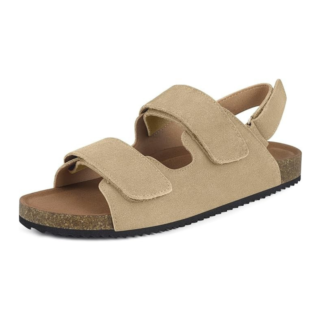 Sandalias Hombre ComfoGrip | Diseño Ligero, Máxima Estabilidad y Cierre Práctico – Color Beige Arena