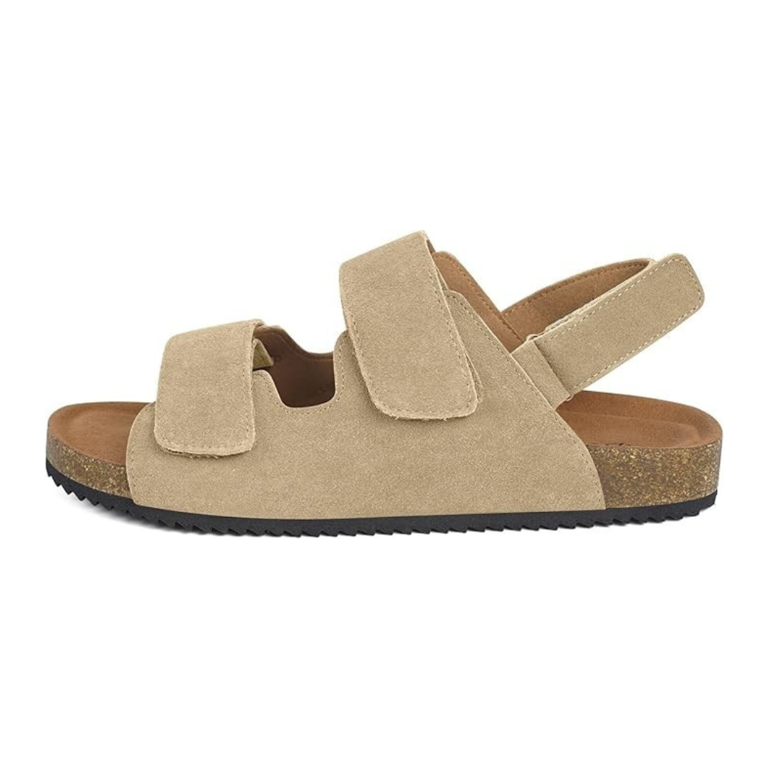 Sandalias Hombre ComfoGrip | Diseño Ligero, Máxima Estabilidad y Cierre Práctico – Color Beige Arena