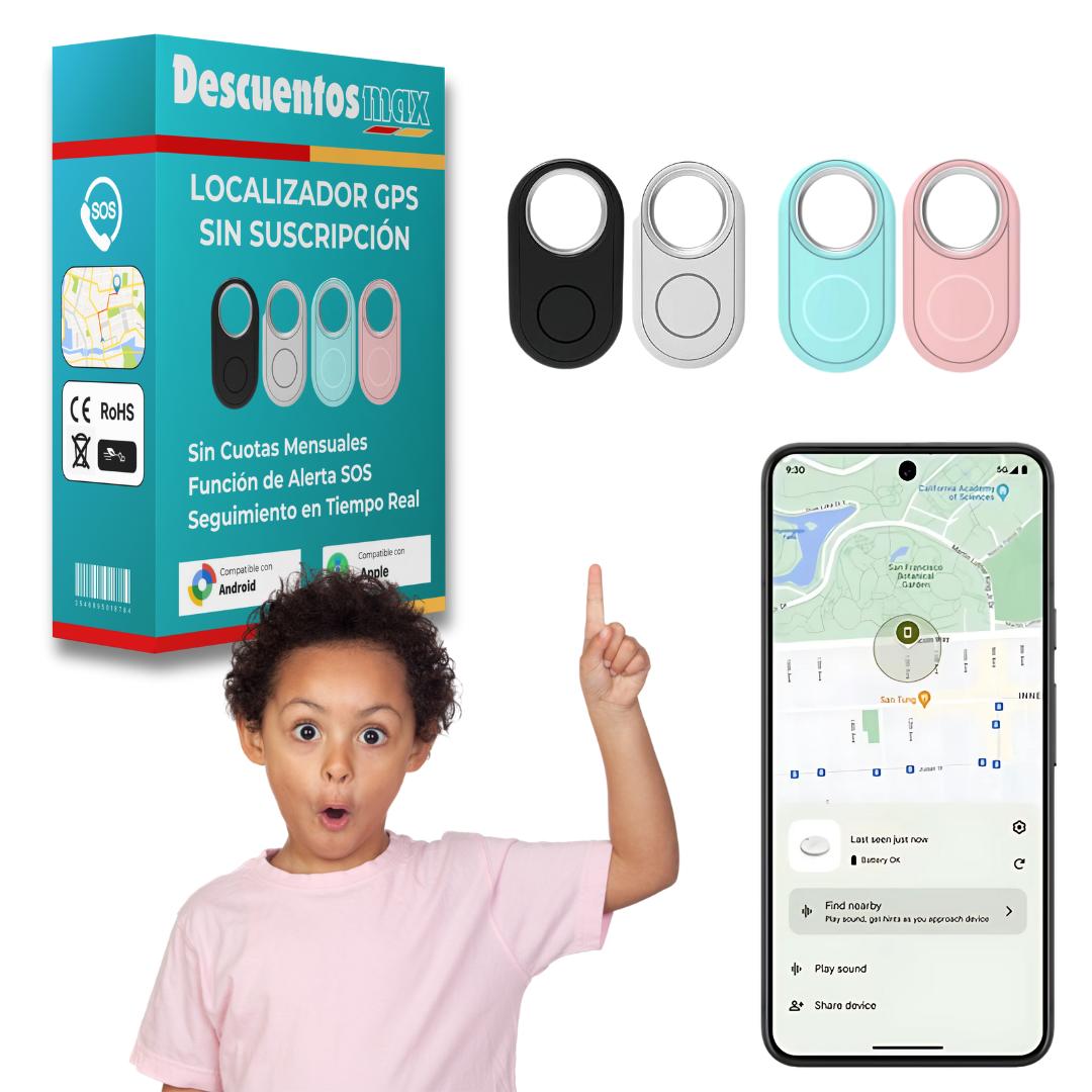 Localizador GPS para Niños sin Suscripción – Compatible con Iphone & Android