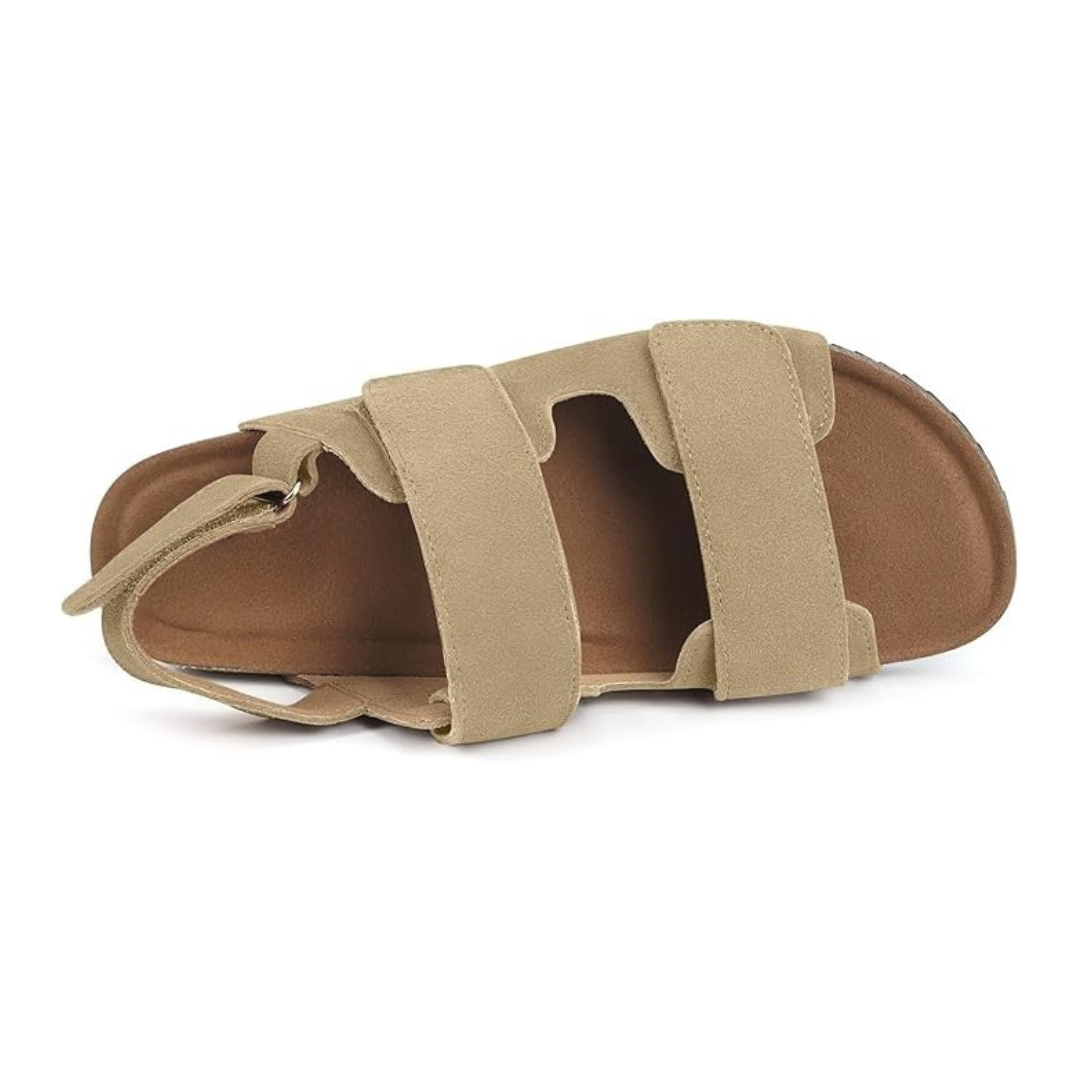 Sandalias Hombre ComfoGrip | Diseño Ligero, Máxima Estabilidad y Cierre Práctico – Color Beige Arena