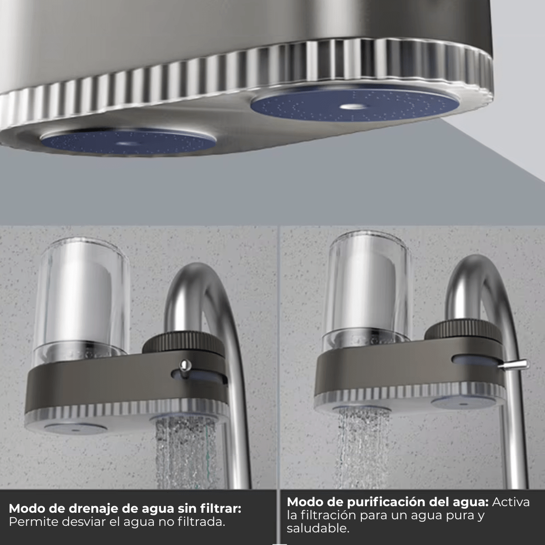 Filtro de agua para grifo con 5 etapas de filtración e instalación rápida