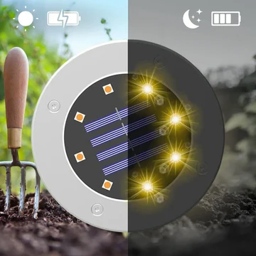 Luces solares para jardín exterior | Iluminación automática decorativa