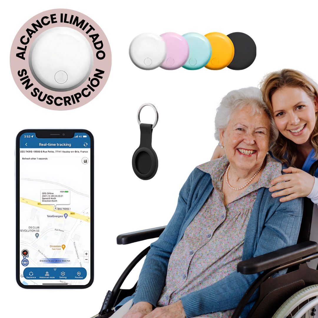DescuentosMax™ GPS 3 en 1 con Botón SOS – Seguridad para Mayores sin Pagos Mensuales