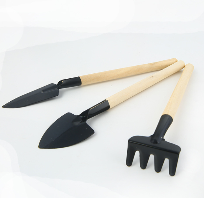 Juego de herramientas de jardinería 3 piezas | Kit con pala, rastrillo y azada