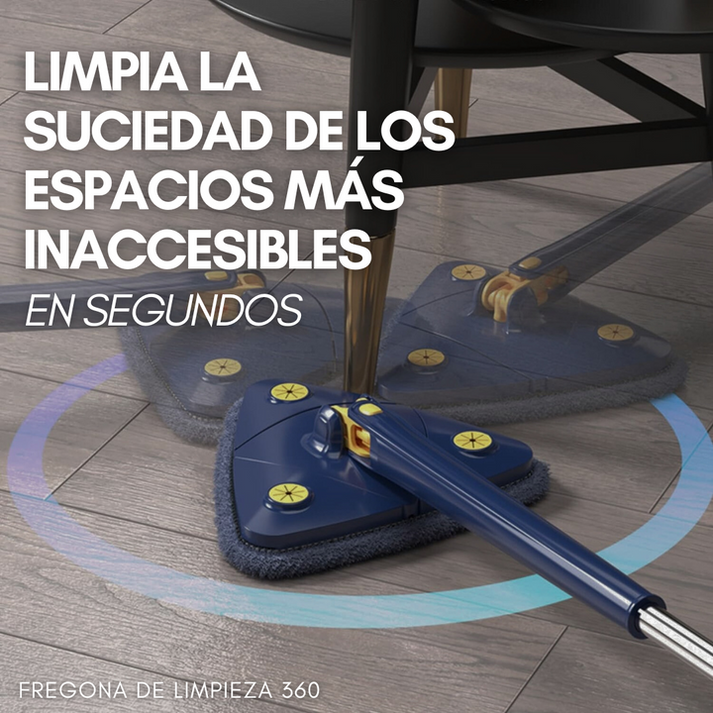 Fregona Triangular Autoescurrible 360º con 6 Recambios