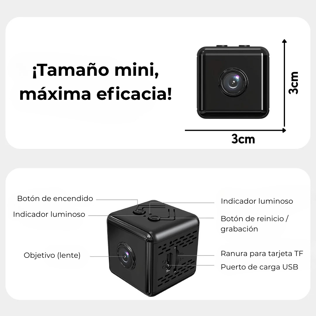 Mini Cámara Espía Inalámbrica con Grabación – SpyPro