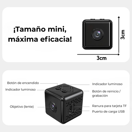 Mini Cámara Espía Inalámbrica con Grabación – SpyPro