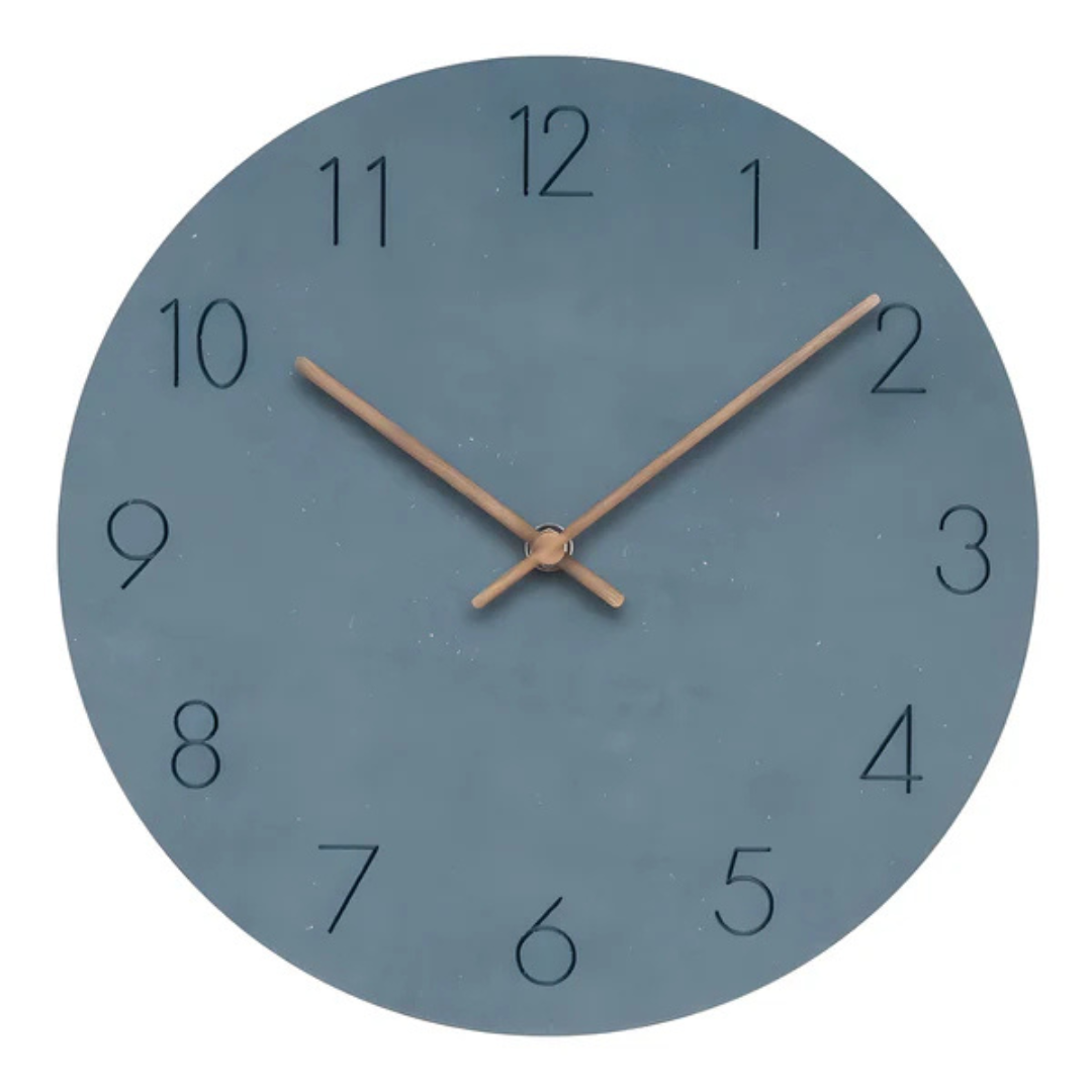 Nork - Reloj de pared minimalista de madera