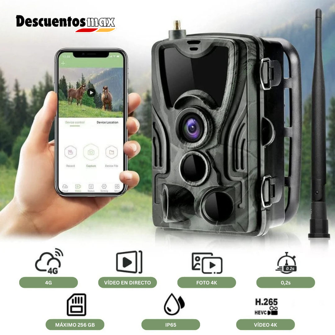 Cámara de Caza 4G+ con Pantalla - DESCUENTOSMAX