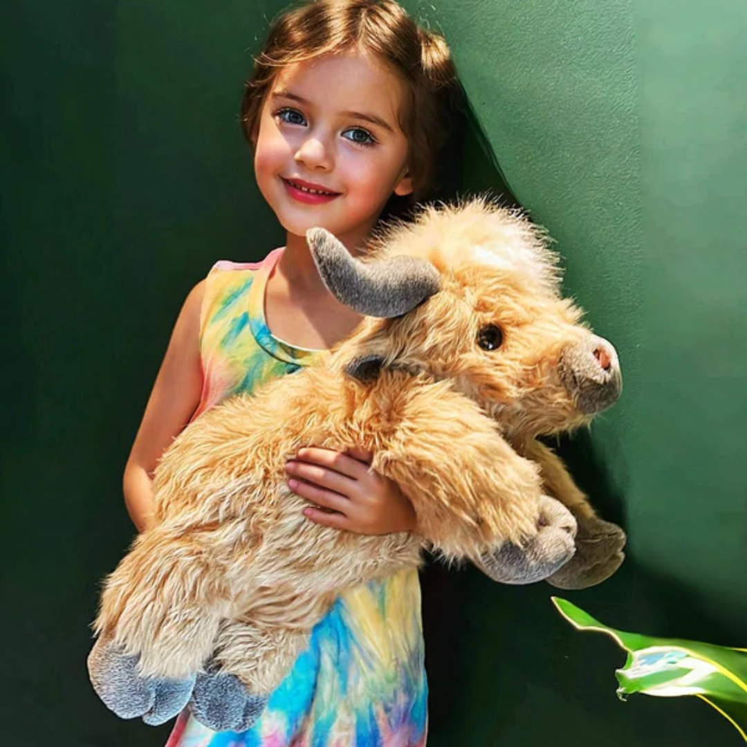 Peluche de Vaca Highland – Juguete Suave y Realista para Niños y Adultos