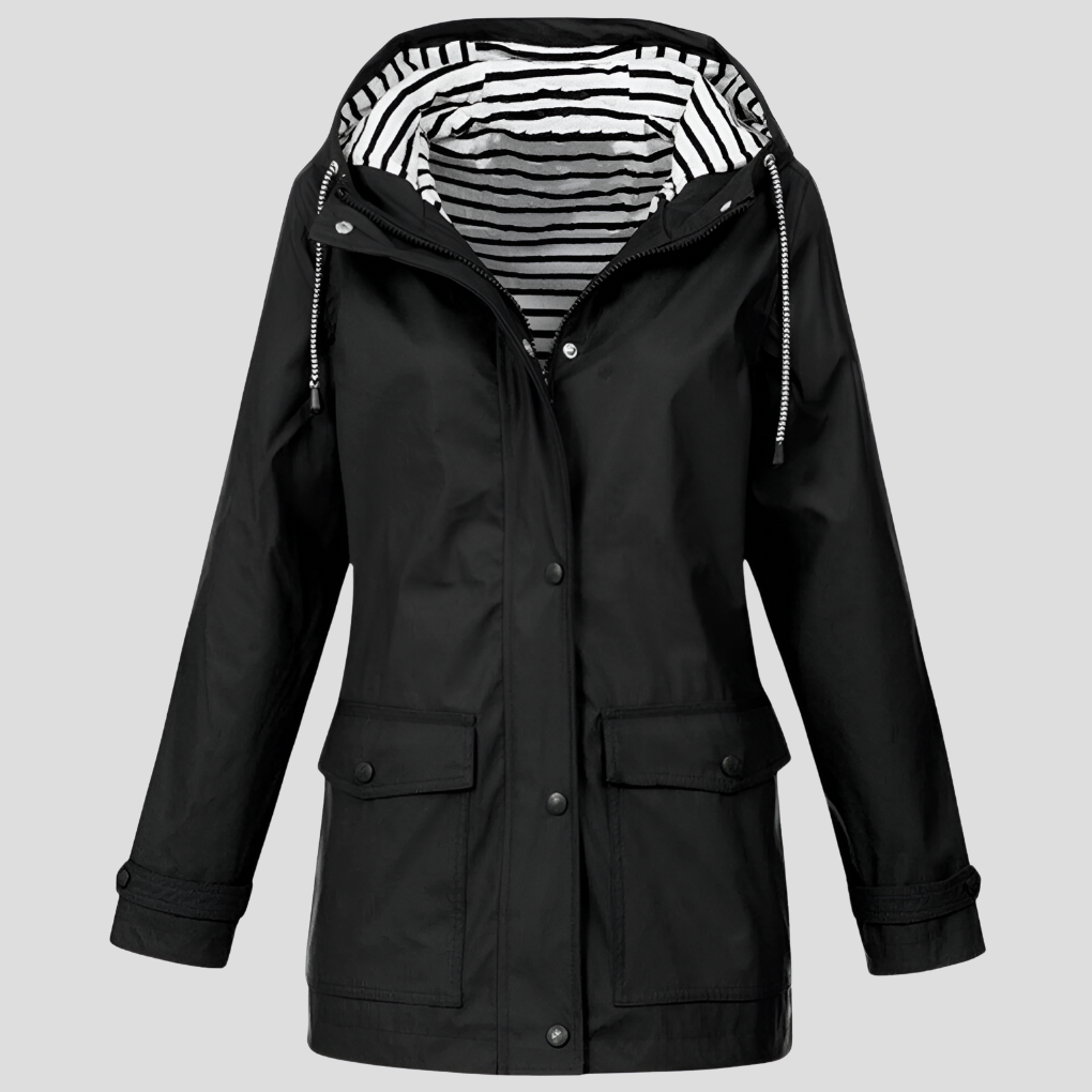 Chaqueta Impermeable y Cortaviento para Mujer con Capucha
