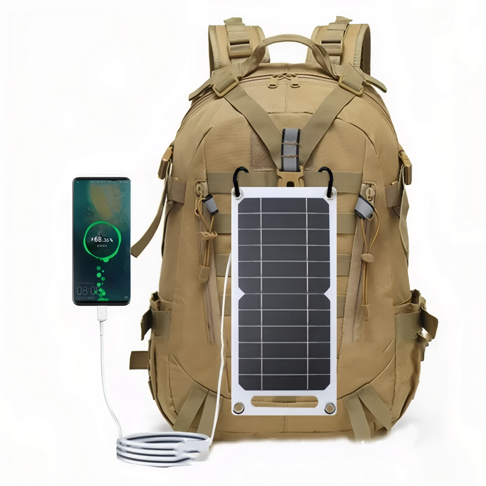 Cargador Solar Portátil de 35W para Senderismo