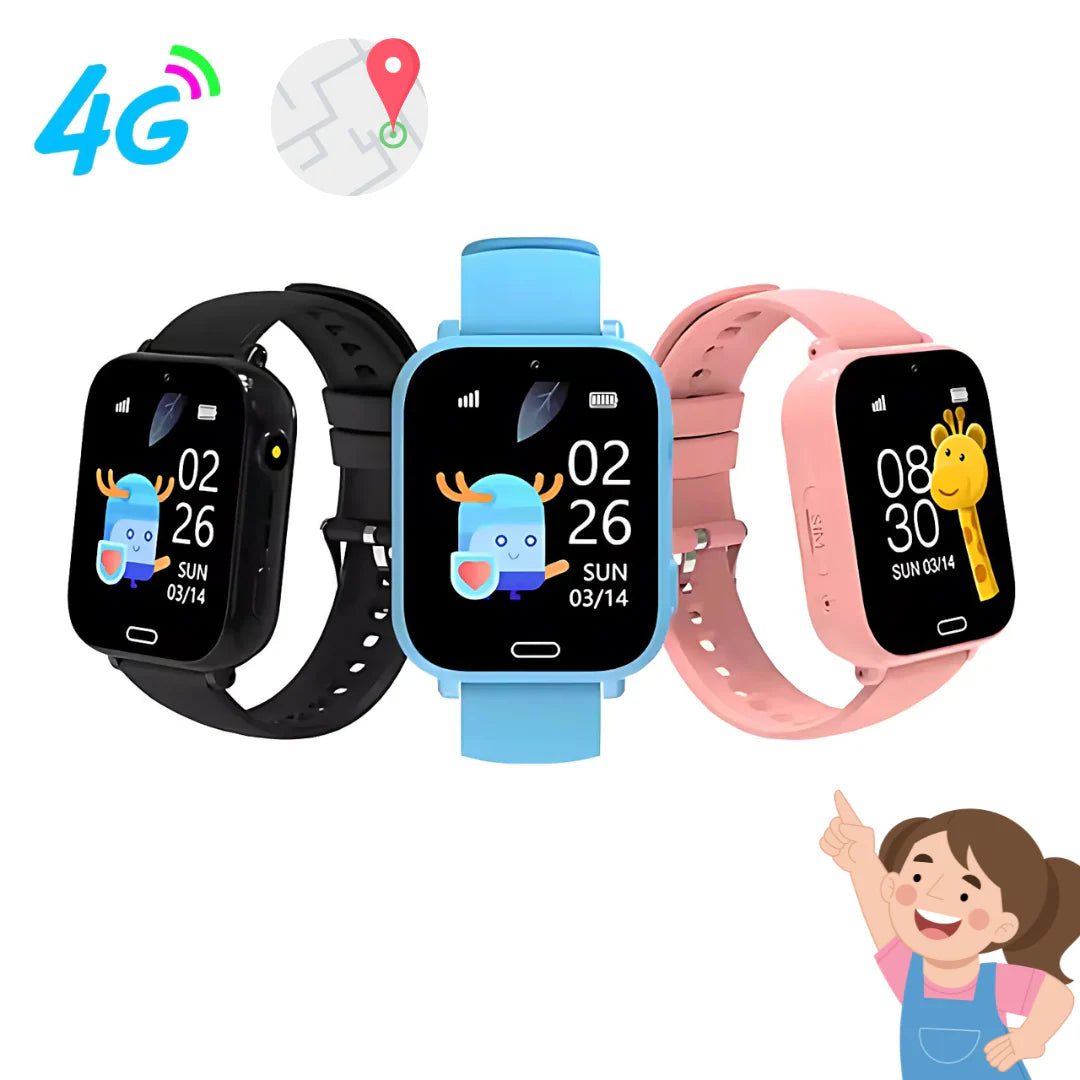 Reloj GPS Resistente al Agua para Niños | SOS, Llamadas 4G, Juegos Educativos y Seguimiento de Actividad
