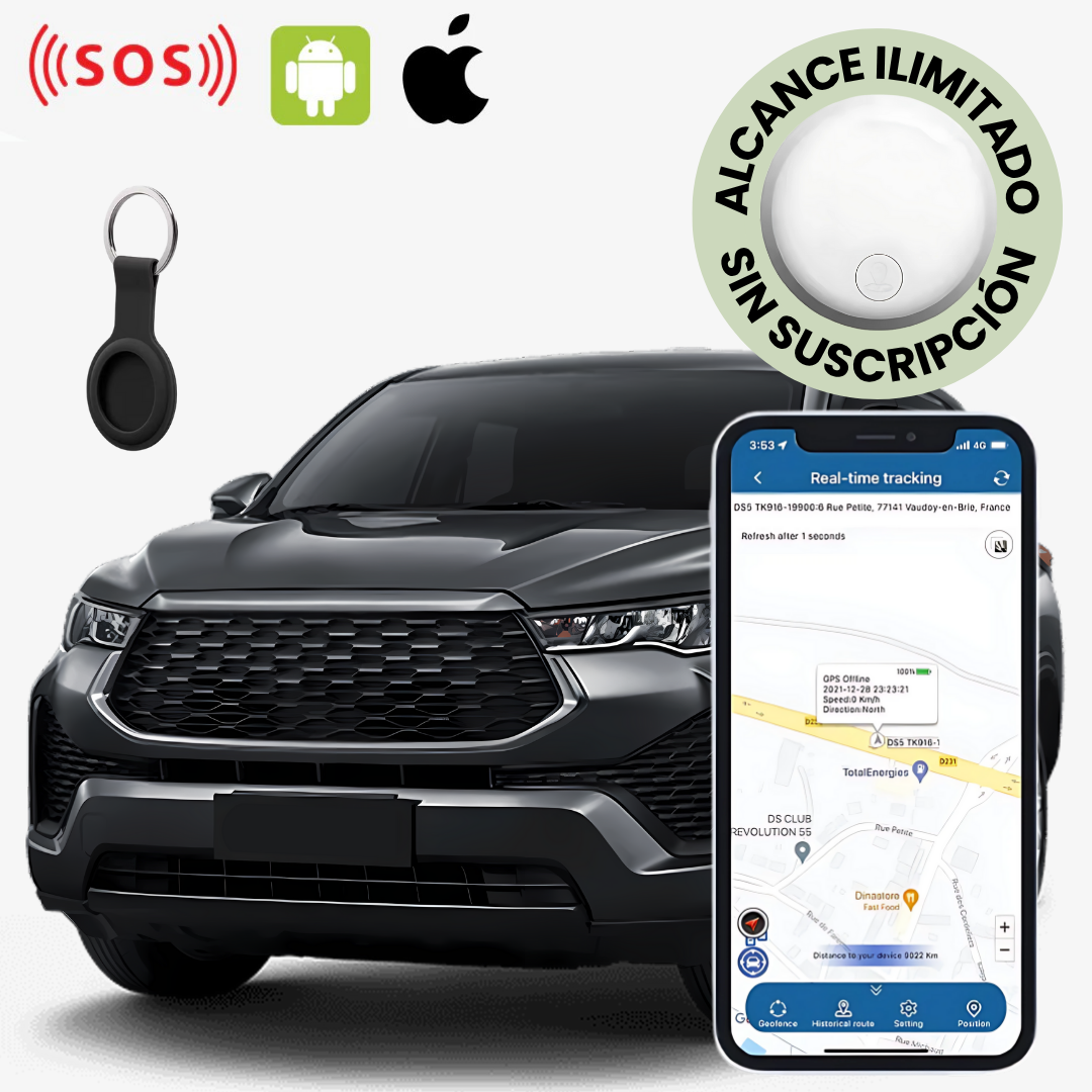 Rastreador GPS para Coche Sin Suscripción – iOS / ANDROID