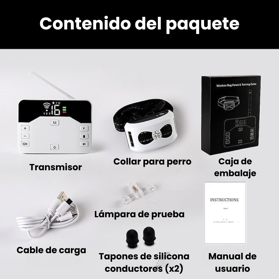 Valla Inalámbrica & Collar de Adiestramiento 2 en 1 - PawGuard