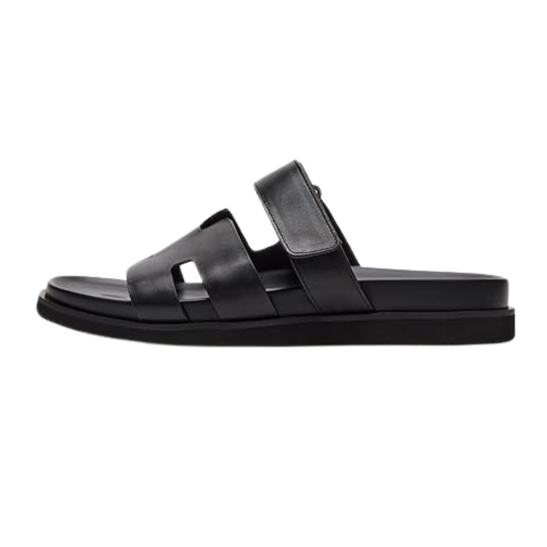 Sandalias Hombre Steve Madden Maiven | Estilo Sofisticado, Cuero Premium y Suela Antideslizante – Color Black Leather