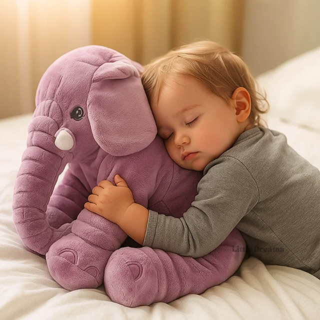 Almohada Elefante Suave | Ligera, Esponjosa e Ideal para la Siesta y el Juego de Bebés y Niños