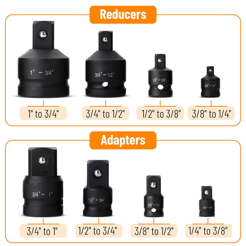 Juego de adaptadores y reductores para dados de impacto Sakerplus®