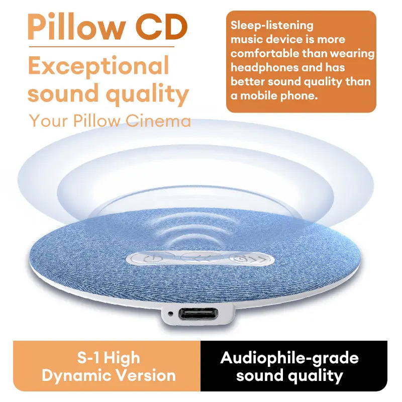 Almohada con altavoz Bluetooth para dormir