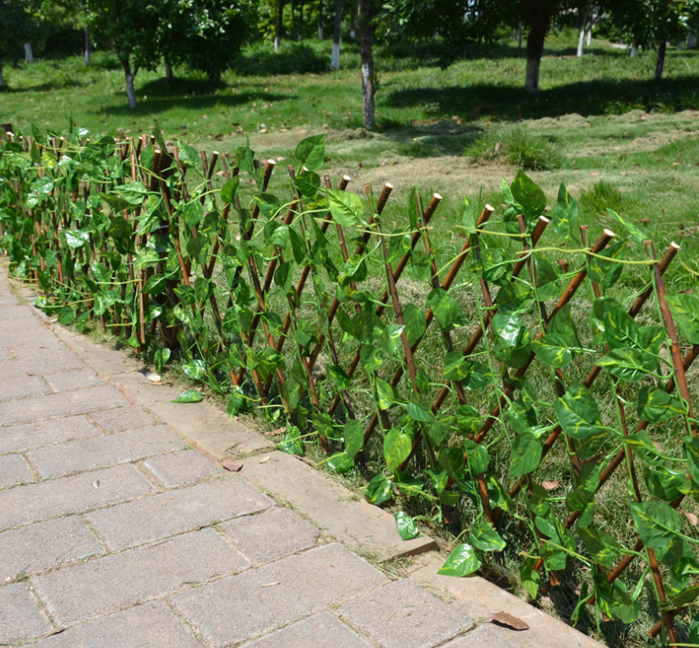 Pantalla de privacidad para jardín | Valla con efecto hiedra artificial