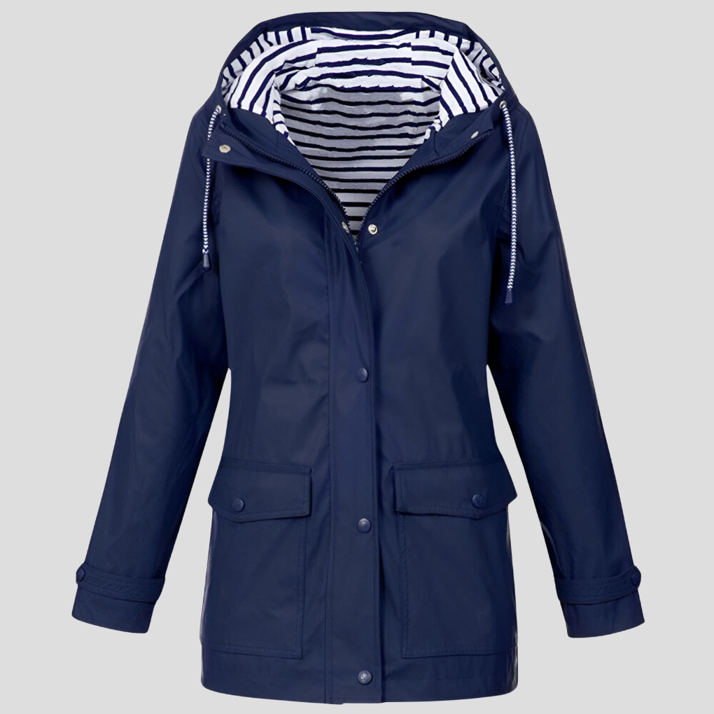 Chaqueta Impermeable y Cortaviento para Mujer con Capucha