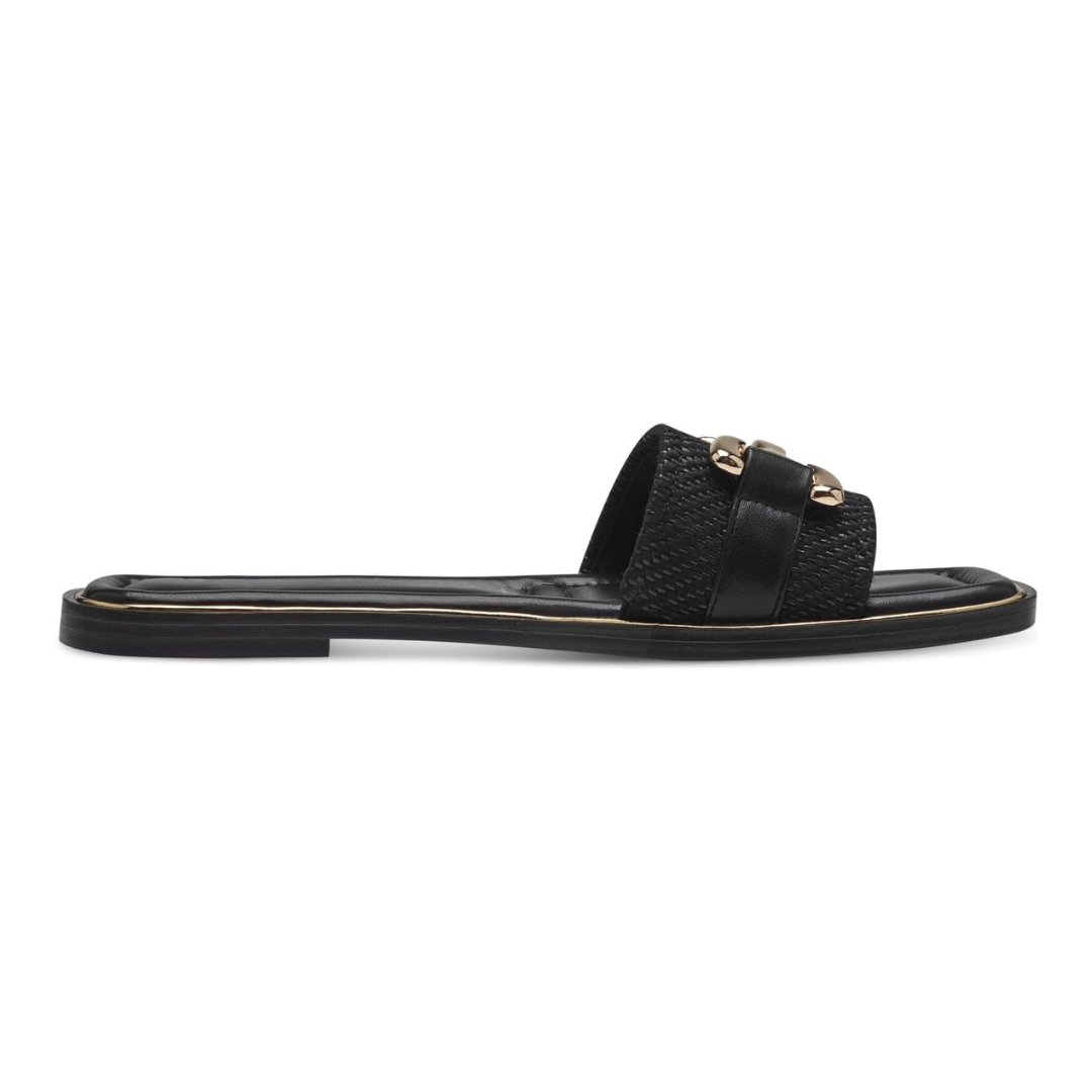 Sandalias Planas Mujer Verona | Diseño Sofisticado, Detalle Dorado y Suavidad Premium – Color Negro