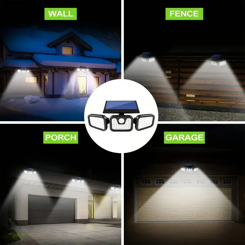 Foco LED solar con sensor de movimiento | Iluminación exterior