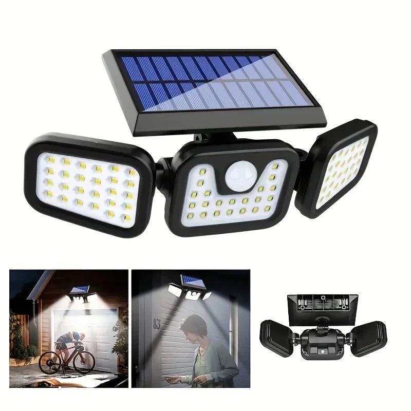 Foco LED solar con sensor de movimiento | Iluminación exterior