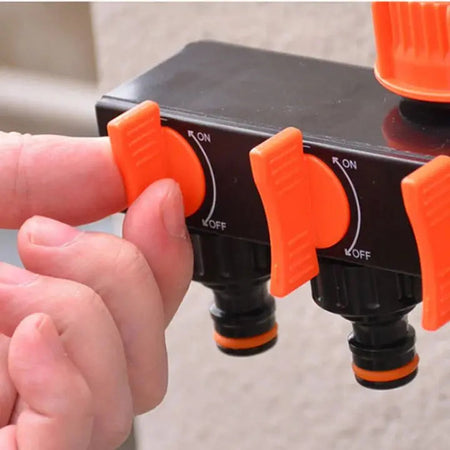 Conector de manguera de 4 vías | Distribuidor de agua para jardín