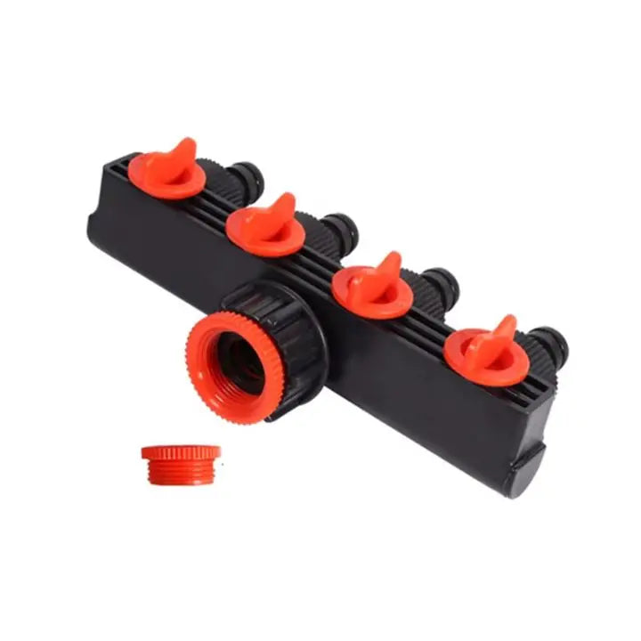 Conector de manguera de 4 vías | Distribuidor de agua para jardín