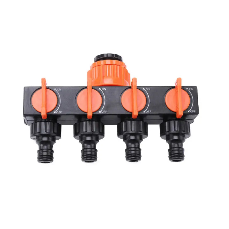 Divisor de manguera de 4 vías | Control de agua para riego