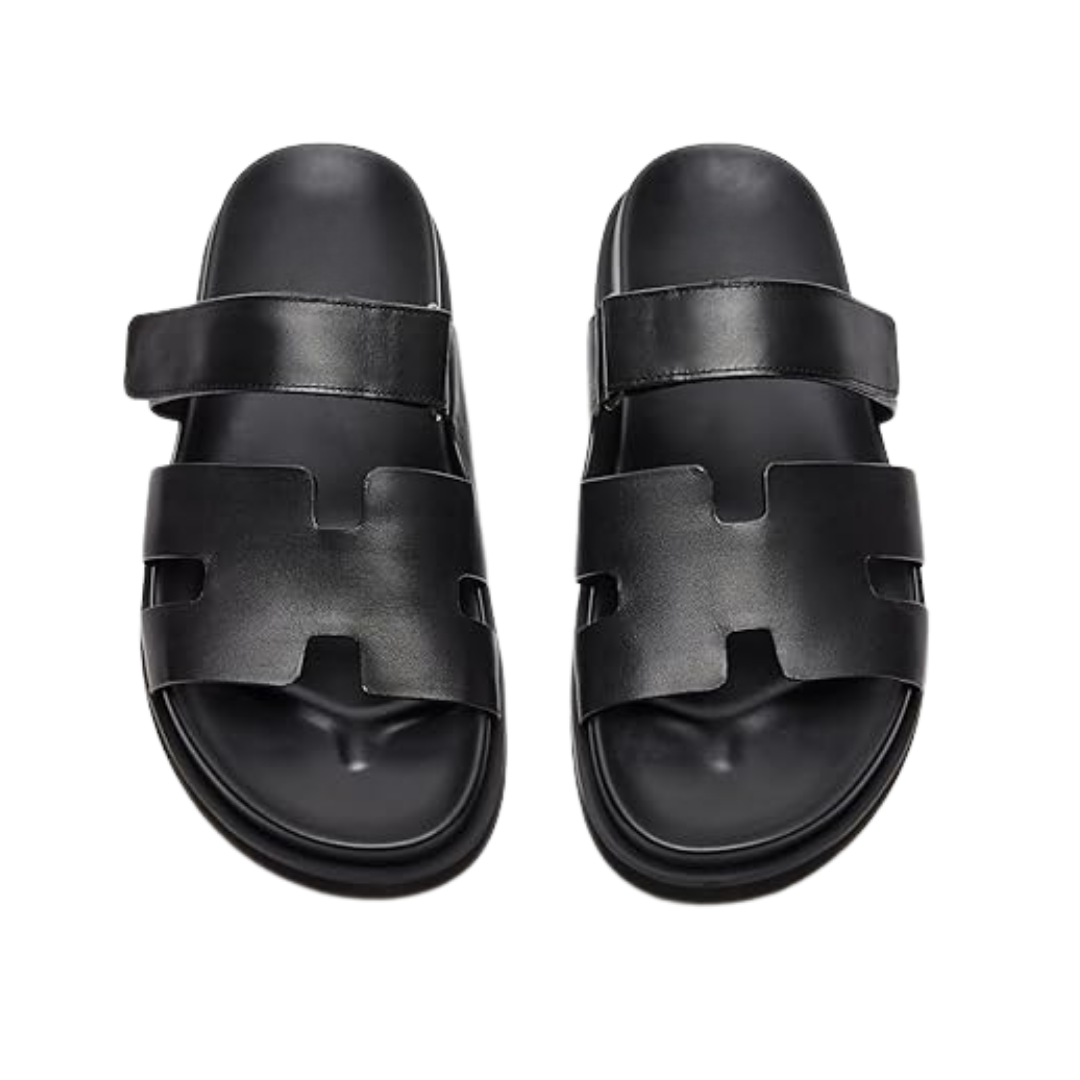 Sandalias Hombre Steve Madden Maiven | Estilo Sofisticado, Cuero Premium y Suela Antideslizante – Color Black Leather