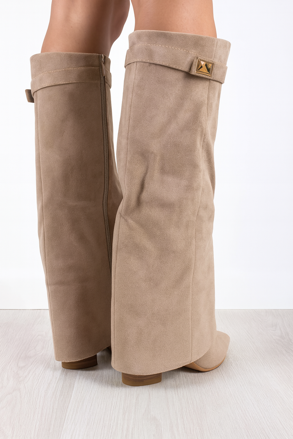 Botas Altas de Mujer en Piel Premium con Tacón Bloque