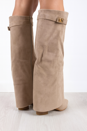 Botas Altas de Mujer en Piel Premium con Tacón Bloque