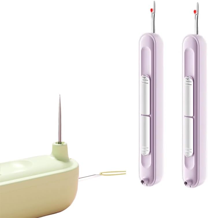 Enhebrador de agujas 2 en 1 con descosedor – Compacto y práctico