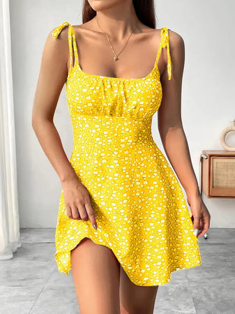 Edwina – Vestido Sin Mangas con Estampado Floral