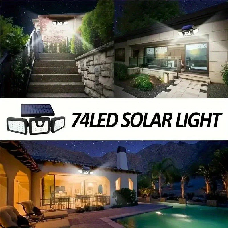 Foco LED solar con sensor de movimiento | Iluminación exterior
