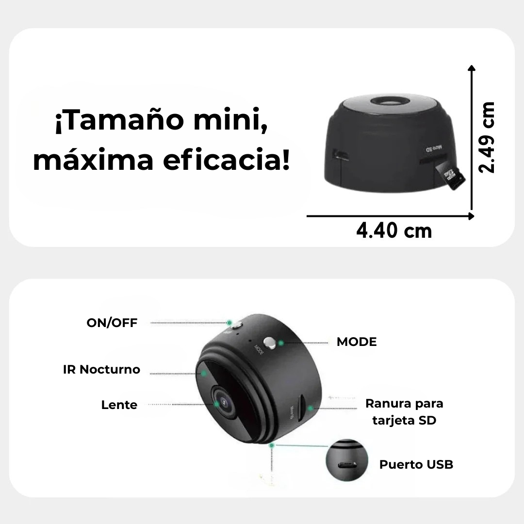 Mini Cámara de Vigilancia a Distancia con Smartphone – SilentEye – DescuentosMax