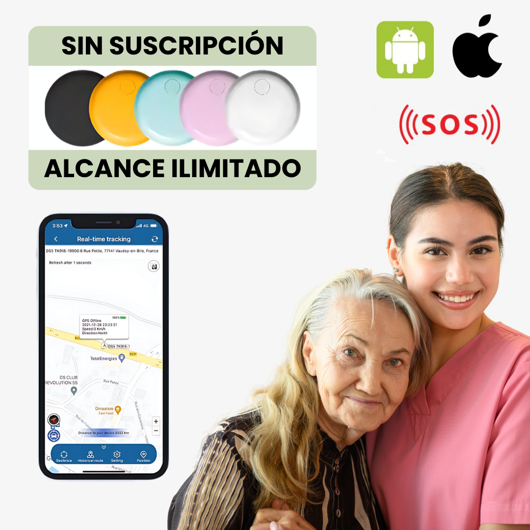 DescuentosMax™ GPS 3 en 1 – Seguridad para Adultos Mayores sin Cuotas Mensuales