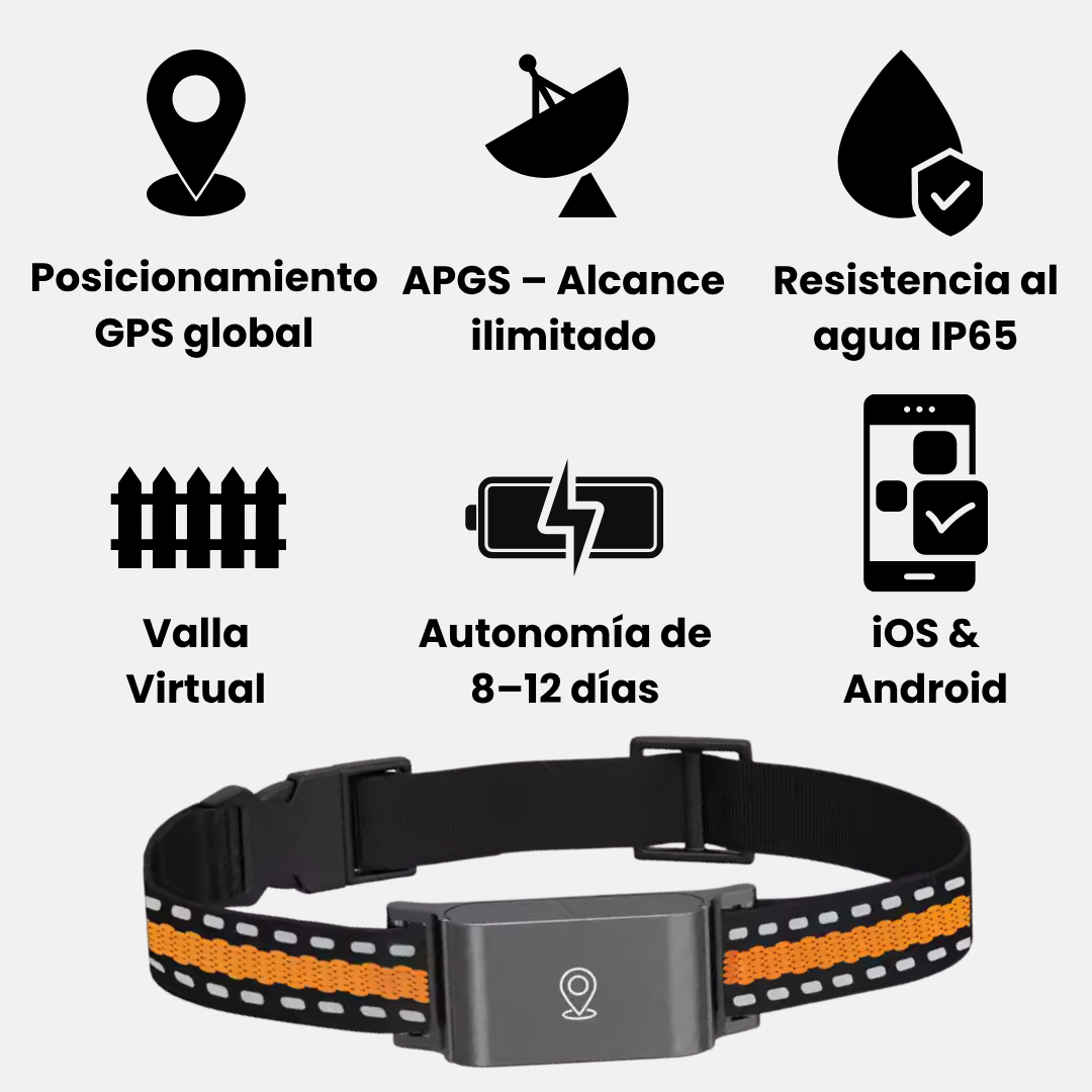 Collar GPS sin Suscripción – Rastreo Preciso y Cobertura Ilimitada