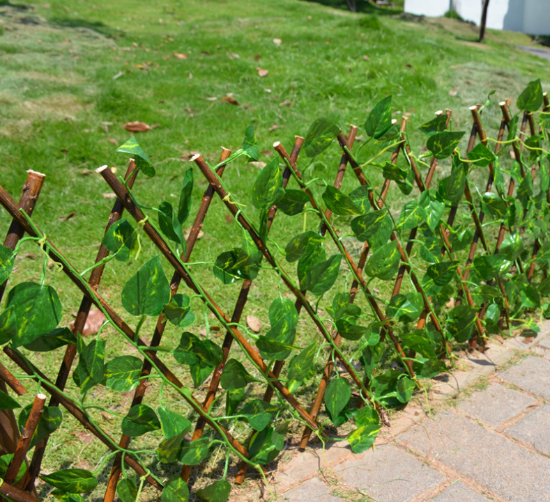 Pantalla de privacidad para jardín | Valla con efecto hiedra artificial