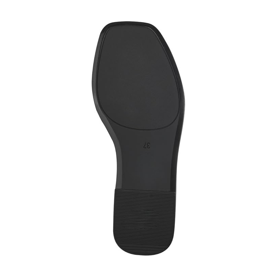 Sandalias Planas Mujer Verona | Diseño Sofisticado, Detalle Dorado y Suavidad Premium – Color Negro