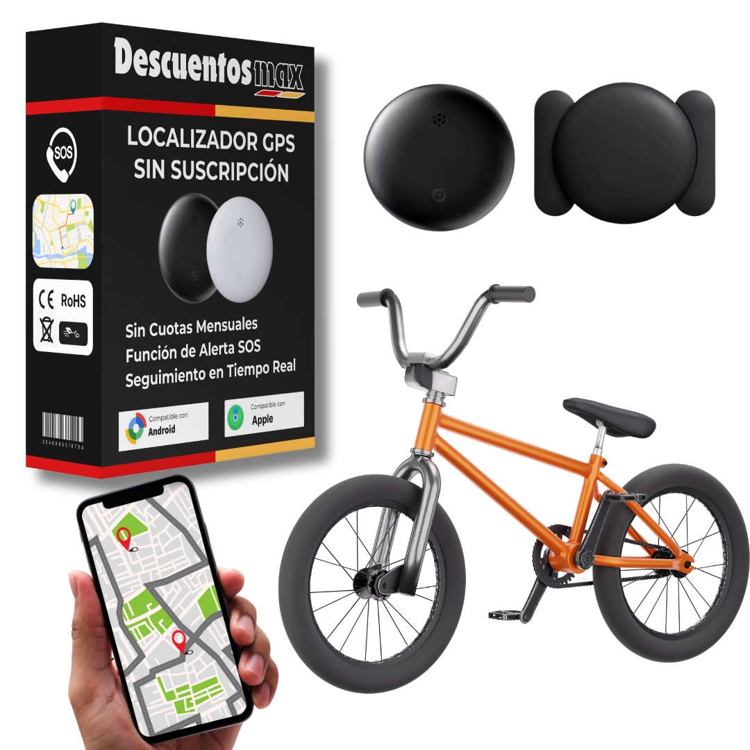 Localizador GPS para Bicicleta sin Suscripción – Compatible con Android & iOS Find My – Seguridad Antirrobo