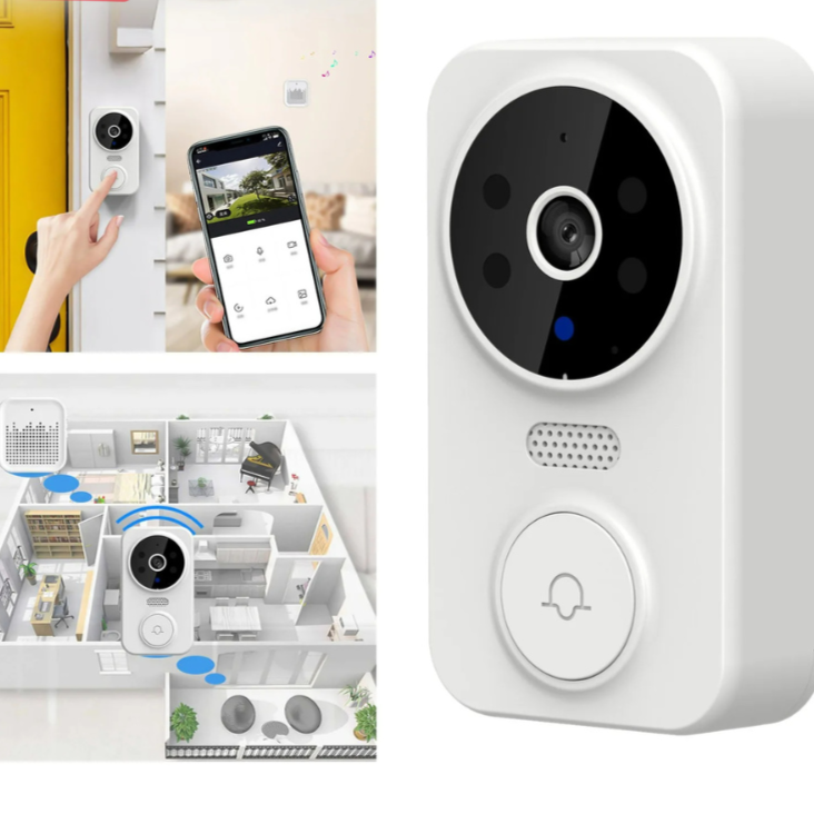 Timbres WiFi inteligentes con cámara y alarma - Seguridad HD