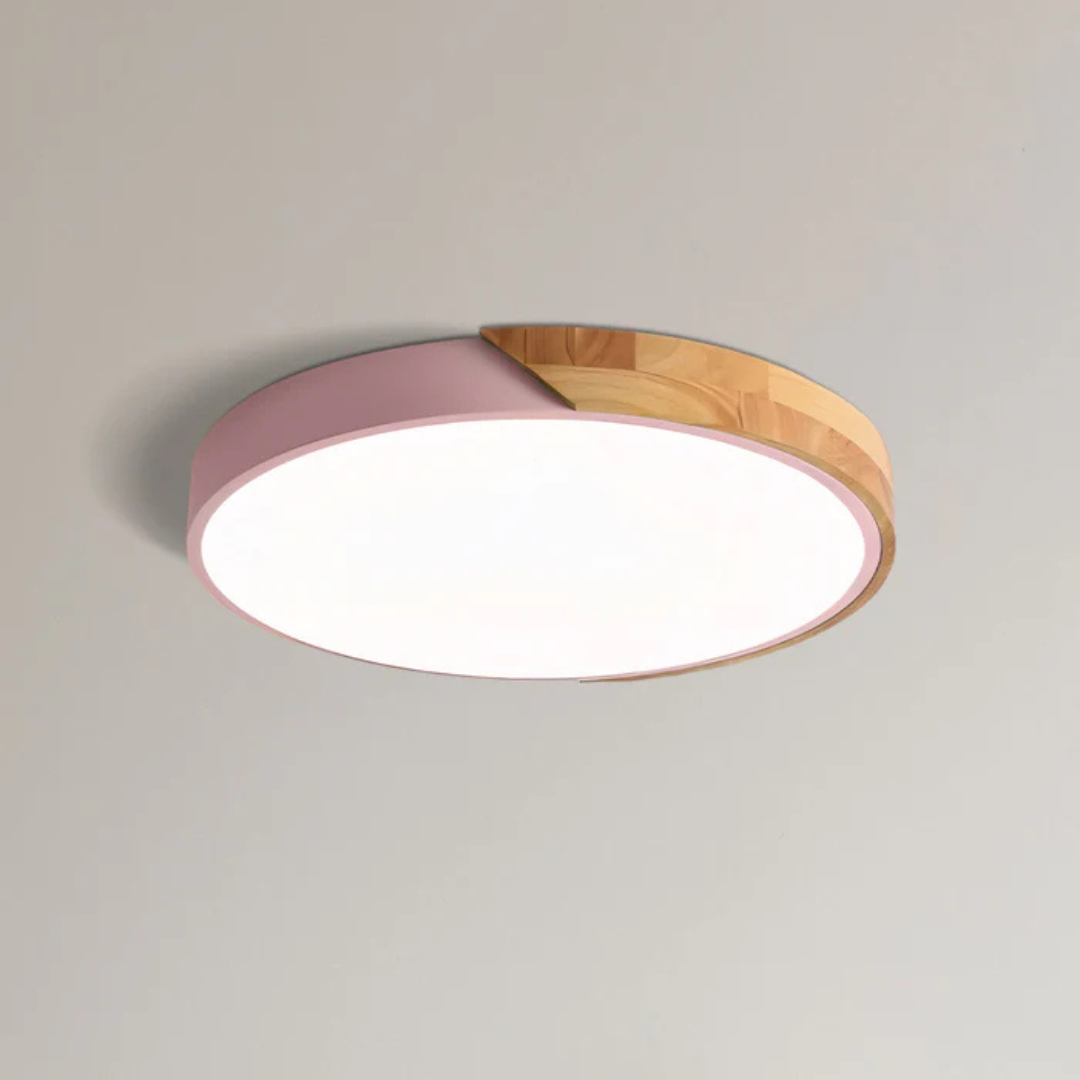 Delos - Lámpara de techo LED escandinava de madera