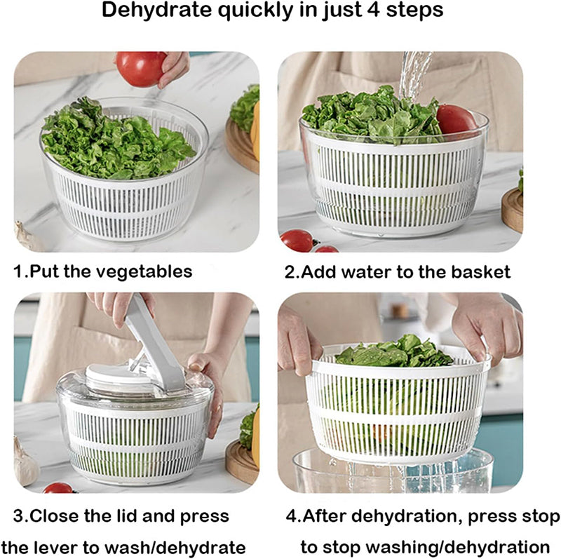 Centrífuga para ensalada fácil de usar con colador
