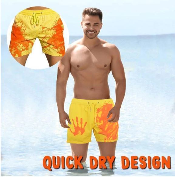 Shorts de baño que cambian de color | Diseño veraniego para piscina y playa